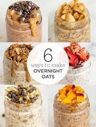 This easy overnight oats recipe includes 4 delicious ideas to change up your morning routine. 6 Healthy Overnight Oats Recipes Easy Make Ahead Breakfasts