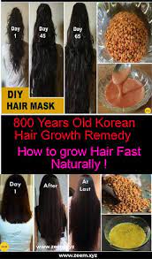 800 Years Old Korean Hair Growth Remedy Diy Recipe To Speed Up Hair Growth Zeem Hair Remedies For Growth Speed Hair Growth Grow Natural Hair Faster