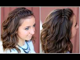 Beautiful Back To School Hair Do For All Ages Check Out The Tutorial Here Https Www Youtube Com Watch V M Kiz Sac Modelleri Sac Orta Uzunlukta Sac Stilleri