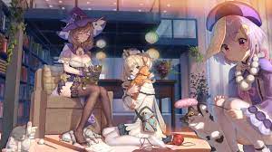 439646 digital art, Qiqi (Genshin Impact), artwork, anime girls, barbara (genshin  impact), Lisa (Genshin Impact), 2D, HaneRu, Genshin Impact, anime, cats -  Rare Gallery HD Wallpapers