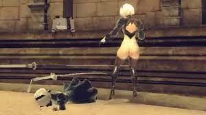 Nier: Automata 2B Ryona Unarmed 2B Vs Level 99 2B - YouTube