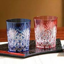 Kagami Crystal Imperial Order Japanese Edo Kiriko Pair of Glasses, 240ml,  Box | eBay