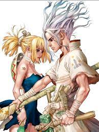 Dr. Stone, Boichi, blonde, women, cover art, Kohaku (Dr. Stone), Senkuu  Ishigami, HD phone wallpaper | Peakpx