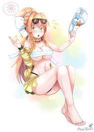 Monika has a new swimsuit~ 💚💚💚 (by Aster-Effect on DeviantArt) : r/DDLC
