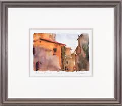 Craig Lueck - 'Siena Building' Original watercolor signed by Craig Lueck  For Sale at 1stDibs