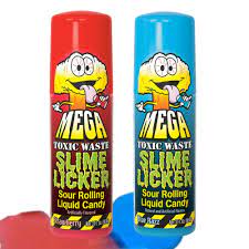 Amazon.com : Candy Dynamics Toxic Waste Mega (Fifty Percent More Than  Regular) Slime Lickers One Blue Razz and Strawberry Sour Rolling Liquid  Candy 3 Ounces Each (2 Pack, 6 Total), Blue,Red 7