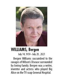 Bergen Williams account managed by sister Lynda (@bergenw) / Twitter