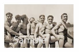 1932 Photo Reprint Near Nude Men Kiss at Lake During Gay Camp - Etsy  Singapore