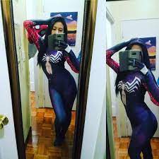 Cosplay Life Gwen Stacy Gwenom Cosplay Costume Lycra Fabric Bodysuit With  Mask and Lenses (NO LENSE, XS) - Walmart.com