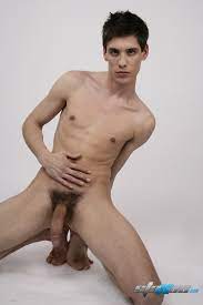 Sexy gay boy model Dominik Trojan with big dick