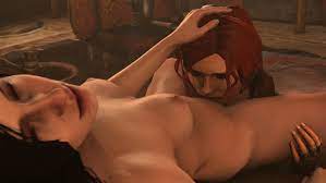 Xbooru - 3d nude pussy the witcher the witcher 3 triss merigold yennefer  yuri | 604013