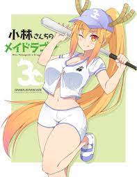 onsen syndicate kobayashi-san chi no maid dragon tooru (kobayashi-san chi  no maid dragon) baseball cleavage horns uniform | #946025 | yande.re