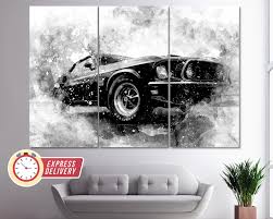 Ford Mustang Boss Canvas Print Muscle Cars Wall Art Mustang - Etsy Singapore