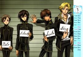 code geass gino weinberg kururugi suzaku lelouch lamperouge rollo  lamperouge calendar male screening | #110533 | yande.re