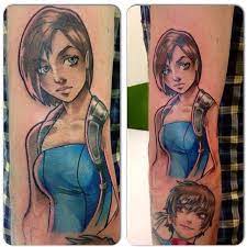 Gamerink on Instagram: “Jill Valentine from Resident Evil 3 done by  @bexlowe. #tattoo #ink #videogametatt… | Jill valentine, Video game tattoo, Resident  evil tattoo