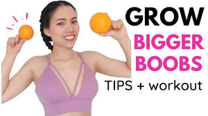 How to grow bigger breasts naturally, tips + workout that works! grow  muscles, lift & firm up skin - YouTube