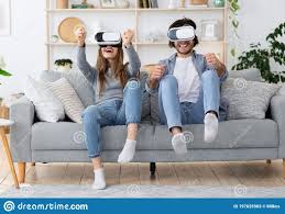 Emotional Young Family Playing Video Games at Living Room Stock Image -  Image of player, lovers: 197625963