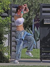 Bella Thorne flashes her nipple piercing in a see-through crop top as she  dances in the street | The Irish Sun