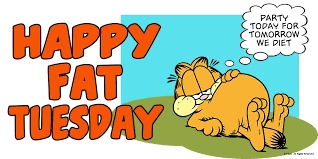 Garfield on Twitter: "Happy Fat Tuesday! Let the feast begin! #fattuesday  #CatsofTwitter #Diet #IHateMondays https://t.co/pi9XuySYzq" / Twitter