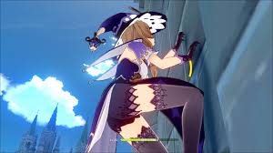 Genshin Impact | Lisa practice climbing to the top - YouTube