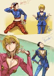 giorno giovanna, bruno bucciarati, guido mista, kurapika, and leorio  paladiknight (jojo no kimyou na bouken and 2 more) drawn by alderion-al |  Danbooru