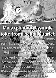 Isekai Quartet is convoluted. : r/Animemes