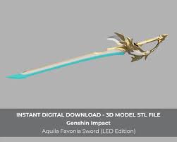 Genshin Impact Aquila Favonia Cosplay Sword 3D Model STL File - Etsy