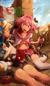 astolfo, bridget, and astolfo (fate and 3 more) drawn by khyle. | Danbooru