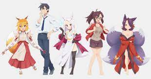 Sewayaki kitsune no senko-san personajes
