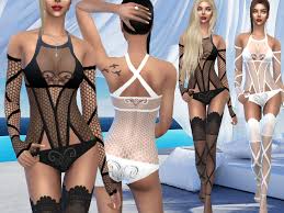 The Sims Resource - Lingerie with sleeves