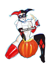 Halloween Harley Quinn Art Print Reproduction Sexy Comic - Etsy