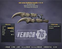 Fallout 76 PC AA2590 Anti-armor Deathclaw Gauntlet - Etsy