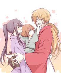 himura kenshin, kamiya kaoru, and himura kenji (rurouni kenshin) drawn by  kurabayashi | Danbooru