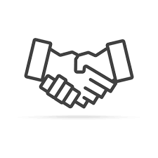 Geschäftsmann-Handshake-Symbol. Handschlag Freundschaft, Partnerschaft,  Umriss Strichsymbol. 2192013 Vektor Kunst bei Vecteezy