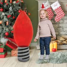 Holiday Time Blow Up Red Light Bulb, 3.3' - Walmart.com