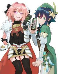 astolfo and venti (fate and 3 more) drawn by raneblu | Danbooru