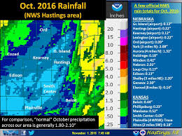 Oct. 2016: Rainfall Map/Totals For Our Coverage Area and Grand  Island/Hastings Details
