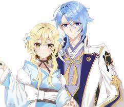 lumine and kamisato ayato (genshin impact) drawn by anientte | Danbooru