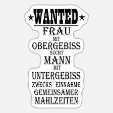 Sprüche Spruch Wanted Frau sucht Mann' Sticker | Spreadshirt