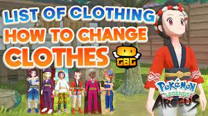 Pokemon Legends Arceus: List of Clothing and How to Change Clothes - YouTube