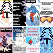 BC AdventureSmart - TREE WELLS What is a tree well? A tree well is the void  or area of loose snow around the trunk of a tree enveloped in deep snow.  These