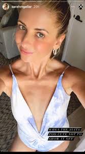 Sarah Michelle Gellar Is Loving Her Look in This Low-Cut Blue Swimsuit & So  Are We