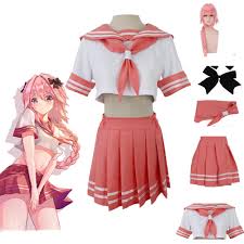 Anime Fate Apocrypha Astolfo Cosplay Costume Jacket Skirt Tie Butterfly  Hairpin White Stockings Kawaii Sexy Female Halloween - AliExpress