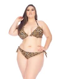 Plus Size Reversible Black / Leopard Brazilian Bikini - Biquini Dupla Face  Alicia Plus Preto/tigresa - Acquarosa