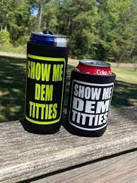 Show Me Dem Titties-can Cooler Slim Regular - Etsy