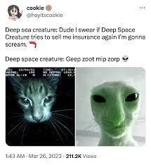 green alien cat meme | Alienposting / Zeep Glorp | Know Your Meme