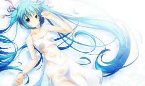 Hatsune Miku, pretty, stunning, cg, thigh highs, nice, no bra, nude, anime,  aqua, HD wallpaper | Peakpx