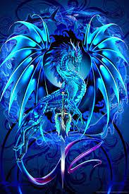 Amazon.com: Blue Dragon Dragonsword Seablade Ruth Thompson Fantasy Poster  Nina Nylander Knight Sword Cool Wall Decor Art Print Poster 24x36: Posters  & Prints