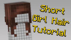 How to Make Short Girl Hair on Your Minecraft Skin - YouTube