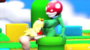 マリオ】ピーチが女体化ふたなりパックンのチ〇ポをしゃぶって最後は丸呑まれる 3Dエロアニメ | 洞窟人 アニメ系エロ